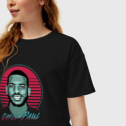 Футболка оверсайз женская Chris Paul, цвет: черный — фото 2