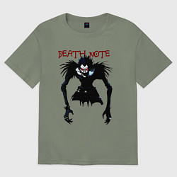 Футболка оверсайз женская Death note Ryuk - темный, цвет: авокадо