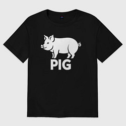 Женская футболка оверсайз Городская Свинья