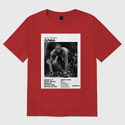 Футболка оверсайз женская Джон Джонс постер, цвет: красный