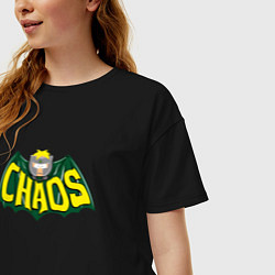Футболка оверсайз женская Профессор Хаос, цвет: черный — фото 2