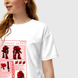 Футболка оверсайз женская Постер Вархаммер, цвет: белый — фото 2