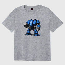 Футболка оверсайз женская Боевая шагающая машина Дредноут, цвет: меланж