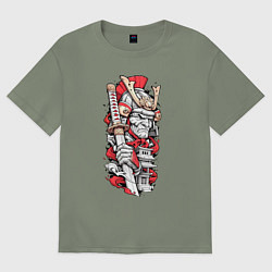 Футболка оверсайз женская Самурай, цвет: авокадо