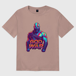Футболка оверсайз женская God of war Кратос, цвет: пыльно-розовый