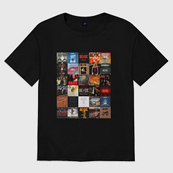 Женская футболка оверсайз AC DC - обложки