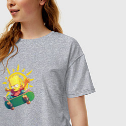 Футболка оверсайз женская Бартоломью, цвет: меланж — фото 2