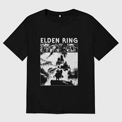 Футболка оверсайз женская Elden ring - white, цвет: черный