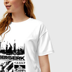 Футболка оверсайз женская Berserk - битва, цвет: белый — фото 2
