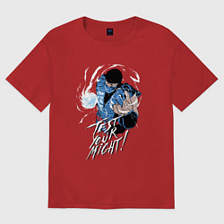 Футболка оверсайз женская Саб-зиро проверь свою мощь, цвет: красный