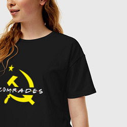 Футболка оверсайз женская Товарищи СССР, цвет: черный — фото 2