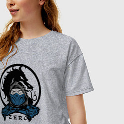 Футболка оверсайз женская Sub-zero fight, цвет: меланж — фото 2