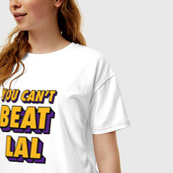 Футболка оверсайз женская Ты не победишь Лейкерс, цвет: белый — фото 2