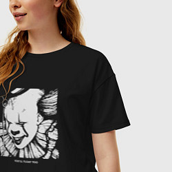 Футболка оверсайз женская Pennywise look, цвет: черный — фото 2