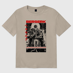 Футболка оверсайз женская Berserk - poster, цвет: миндальный