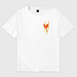 Футболка оверсайз женская Русская девушка, цвет: белый