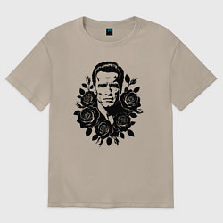 Женская футболка оверсайз Арнольд Шварценеггер в цветах