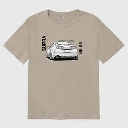 Футболка оверсайз женская Toyota Supra - MK4, цвет: миндальный