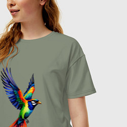 Футболка оверсайз женская The blue raven, цвет: авокадо — фото 2