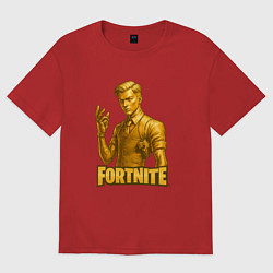 Футболка оверсайз женская Золотой Мидас Fortnite, цвет: красный