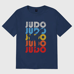 Футболка оверсайз женская Judo kick, цвет: тёмно-синий