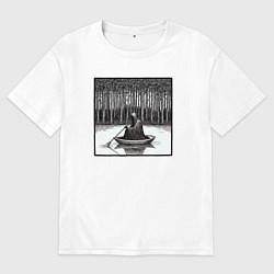 Футболка оверсайз женская Призрак в лодке, цвет: белый