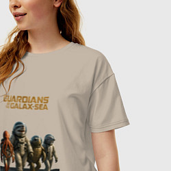 Футболка оверсайз женская Стражи морской галактики, цвет: миндальный — фото 2