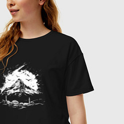 Футболка оверсайз женская Гора и минареты, цвет: черный — фото 2