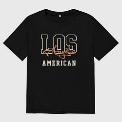 Футболка оверсайз женская Los Angeles american, цвет: черный