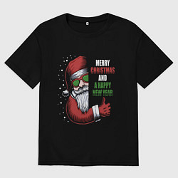 Женская футболка оверсайз Счастливого Рождества и Нового года