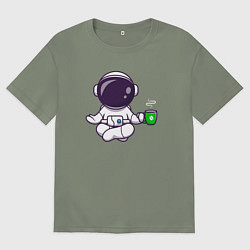Футболка оверсайз женская Space coffee yoga, цвет: авокадо