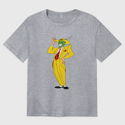 Футболка оверсайз женская Маска из мультсериала, цвет: меланж