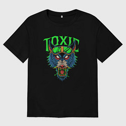 Женская футболка оверсайз Toxic wolf