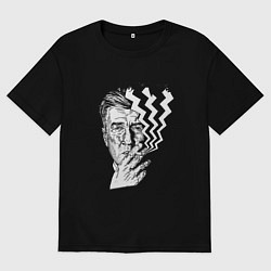 Футболка оверсайз женская Smoking Lynch, цвет: черный