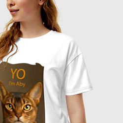 Футболка оверсайз женская Im an Abyssinian, цвет: белый — фото 2