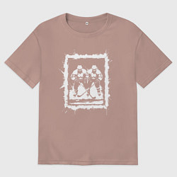 Женская футболка оверсайз Дуэль на льду