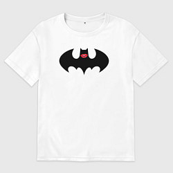 Футболка оверсайз женская Губки Бэтмена, цвет: белый