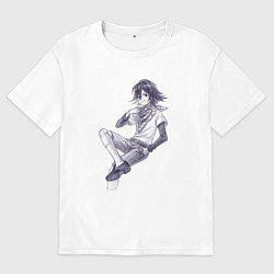 Футболка оверсайз женская Данганронпа V3 - Кокичи Ома, цвет: белый