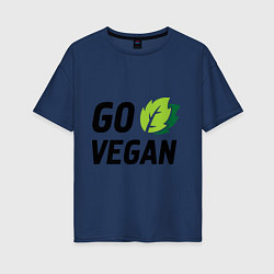 Женская футболка оверсайз Go vegan