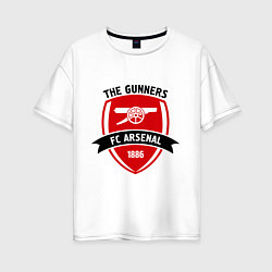 Футболка оверсайз женская FC Arsenal: The Gunners, цвет: белый