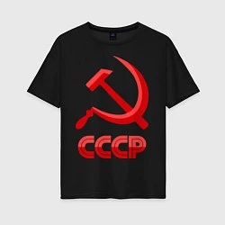 Женская футболка оверсайз СССР Логотип