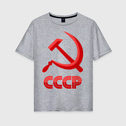 Женская футболка оверсайз СССР Логотип