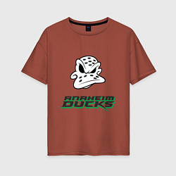 Женская футболка оверсайз HC Anaheim Ducks Art