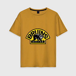 Футболка оверсайз женская HC Boston Bruins Label, цвет: горчичный