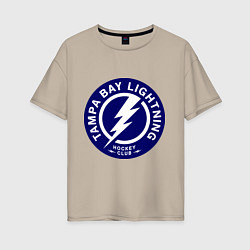 Футболка оверсайз женская HC Tampa Bay Lightning, цвет: миндальный