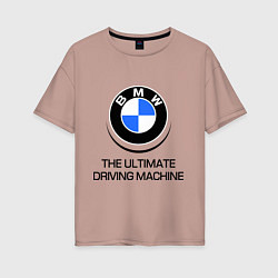 Женская футболка оверсайз BMW Driving Machine