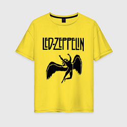 Футболка оверсайз женская Led Zeppelin, цвет: желтый
