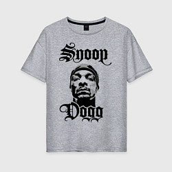 Женская футболка оверсайз Snoop Dogg Face