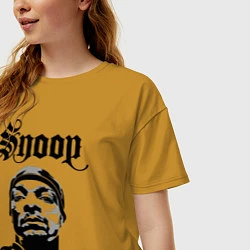 Футболка оверсайз женская Snoop Dogg Face, цвет: горчичный — фото 2