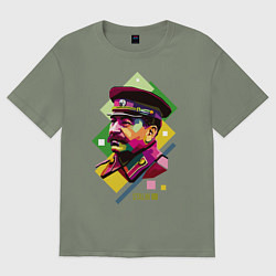 Женская футболка оверсайз Stalin Art